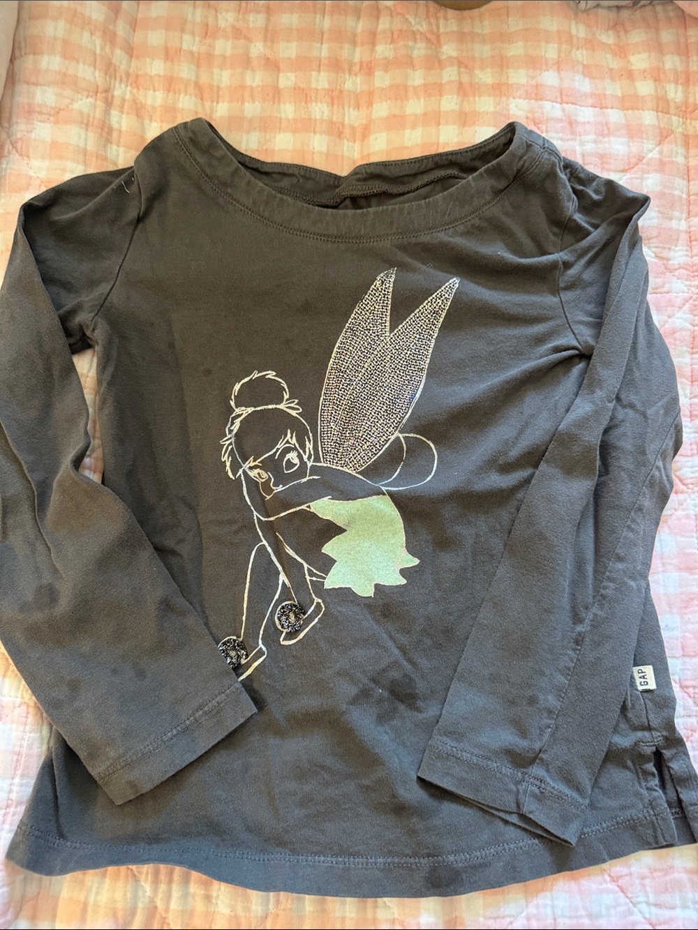 Disney Peter Pan Tinker Bell top for girls size S EUC